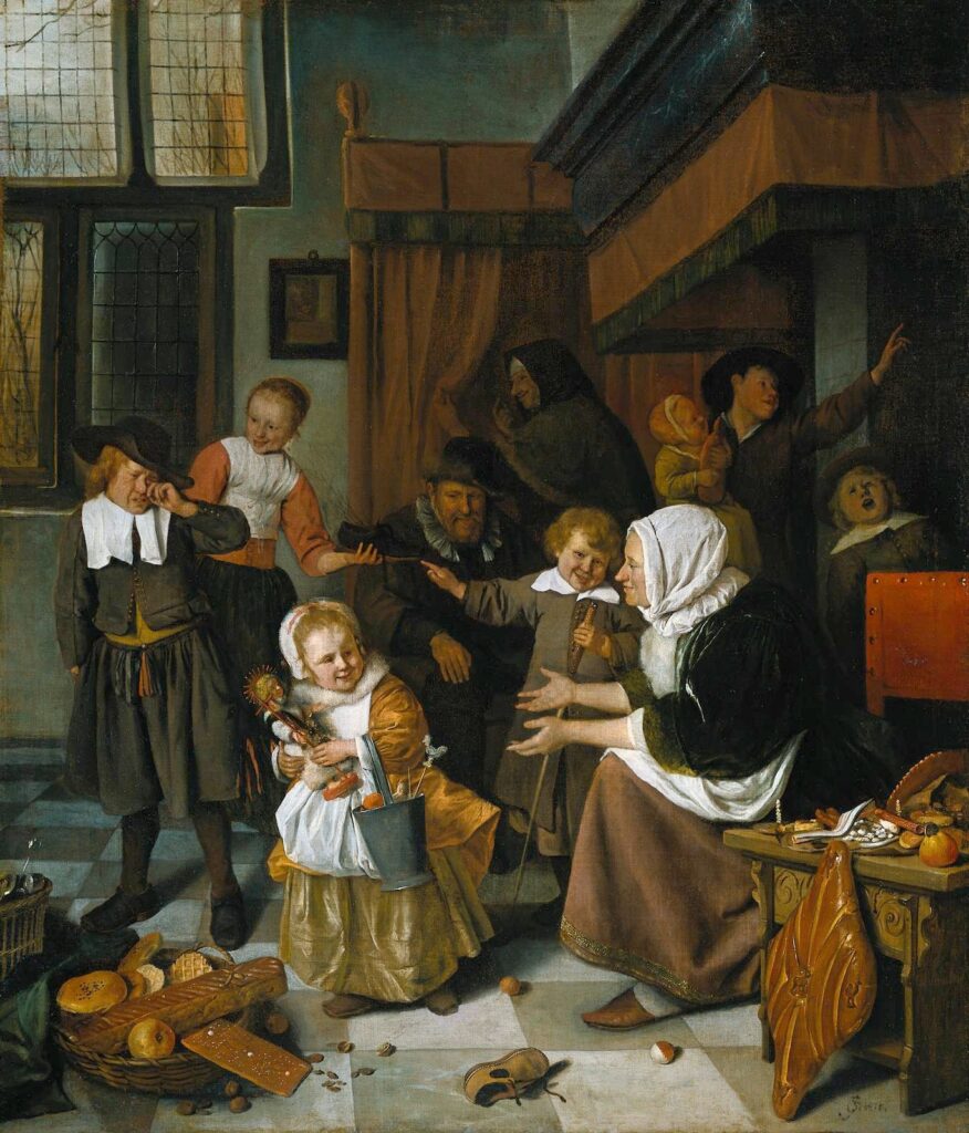 Deze afbeelding heeft een leeg alt-attribuut; de bestandsnaam is 1Jan_Steen_-_Het_Sint_Nicolaasfeest.jpeg