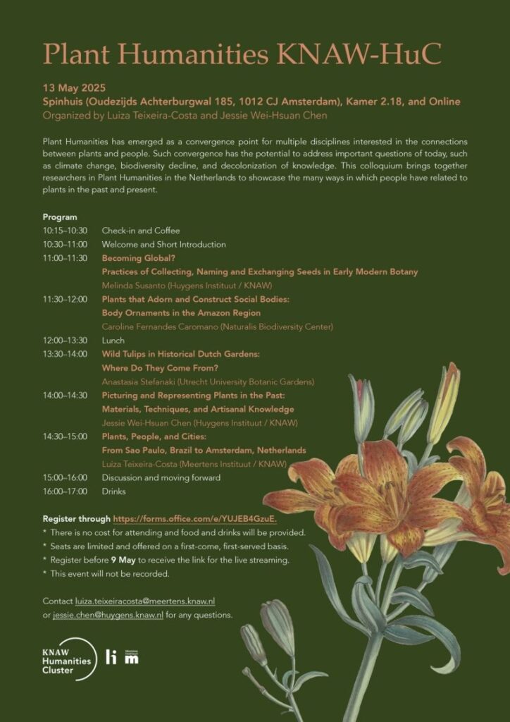 programma overzicht Plant Humanities